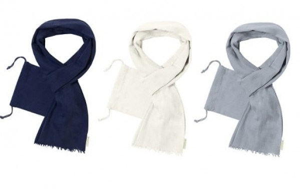 Baumwoll-Schal aus Bio-Baumwolle mit passendem Etui 