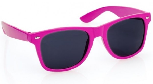 Pinkfarbene Sonnenbrille als Giveaway