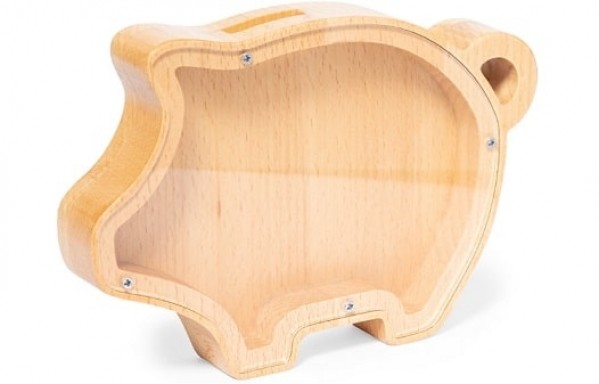 Sparschwein aus Holz günstig mit Logo
