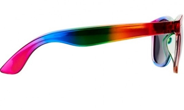 Bunte Sonnenbrille als Werbemittel