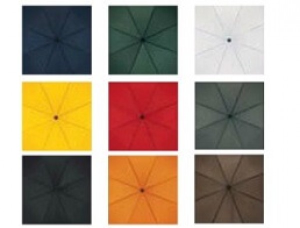 Werbeschirm in vielen Farben, sicher ist da auch Ihre farbe dabei