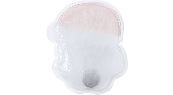 Rückseite Taschenwärmer bedruckt mit Logo