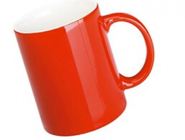Kaffeebecher rot-weiß als Werbemittel