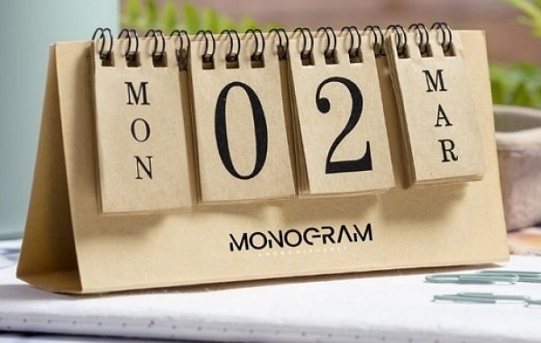 Ewiger Kalender aus recyceltem Karton