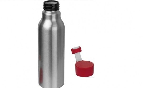 Trinkflasche Metall, 600 ml mit Gürtelhalterung