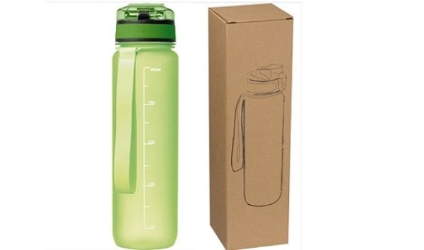 Flasche mit Skala und Verpackung
