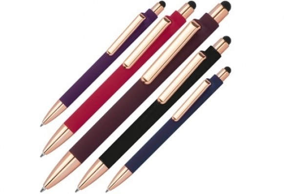 Kugelschreiber mit roséfarbenen Applikationen