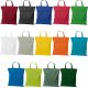 Oeko-Tex® farbige Baumwolltasche kurze Griffe