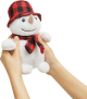 Plüsch-Schneemann JOHANN mit Mütze und Schal aus Stoff