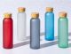 Glas-Trinkflasche Bambusdeckel - 35 Stück inkl. Digitaldruck