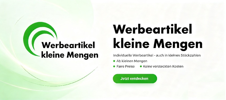 Werbeartikel in kleinen Mengen bestellen